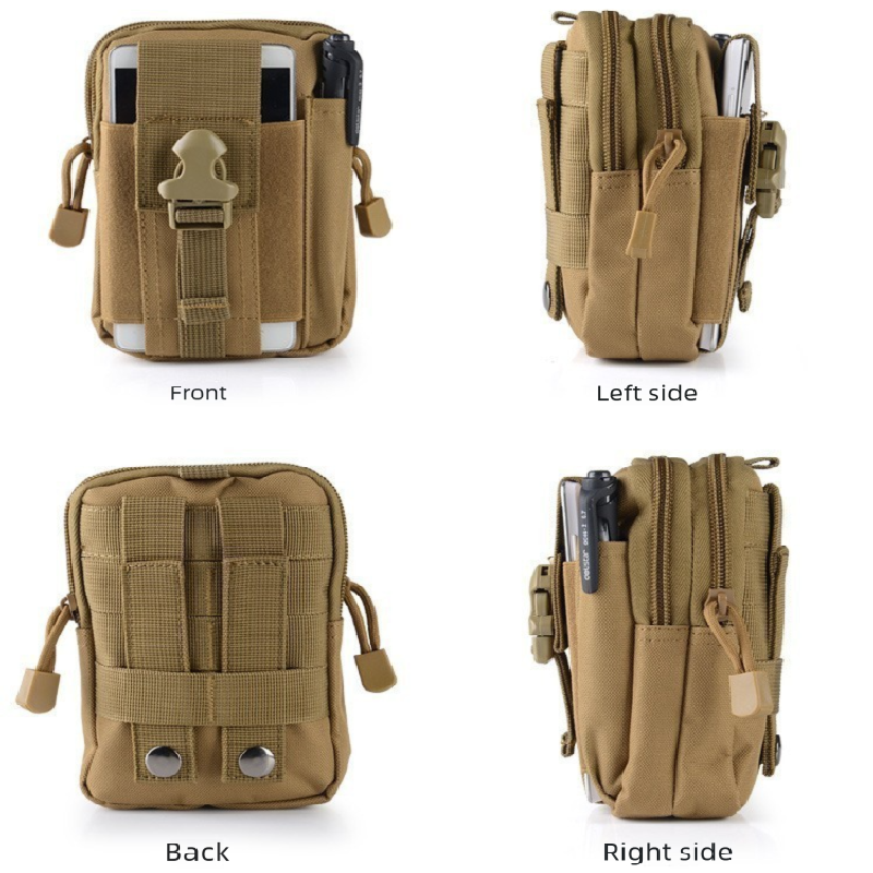 CP camouflage Tactical Molle Waist Bag Waterproof Phone Pouch for 6 inch view 3