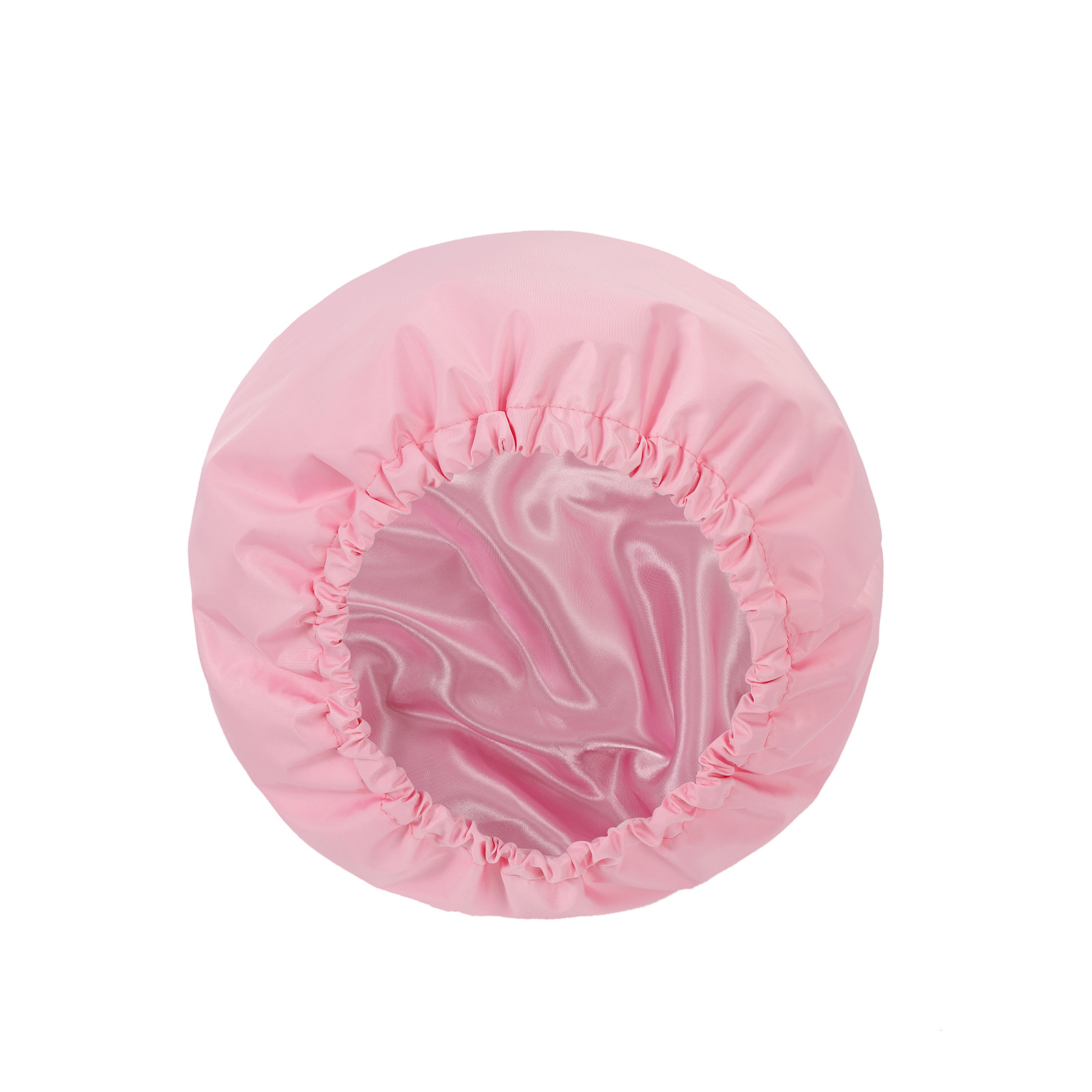 Pink Premium Double-Layer Waterproof Shower Cap for Women Long Hair Protection