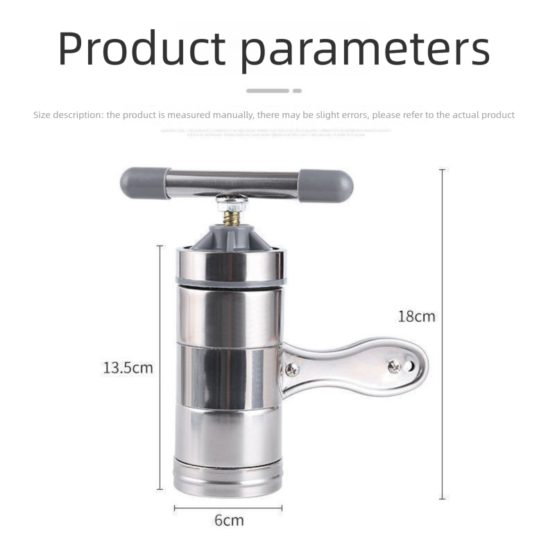 Orange Manual Stainless Steel Noodle Maker with Interchangeable Dies for view 5