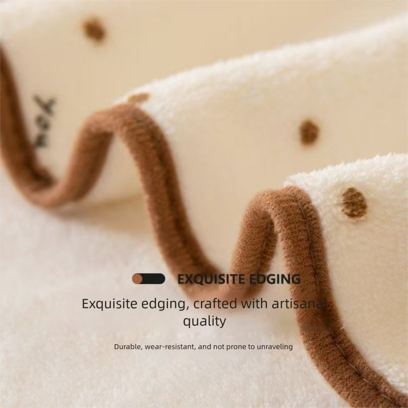 5-Pack Coffee color Soft Absorbent Face Towels with Bear Pattern Design view 4
