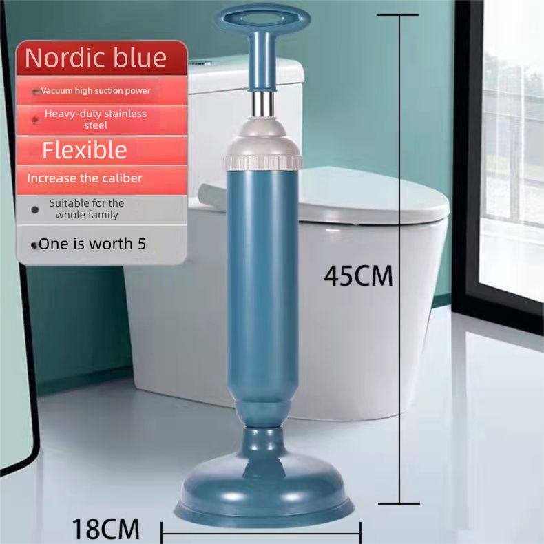 Green High-Pressure Toilet Plunger with Vacuum Seal – Powerful Drain Unclogger view 2