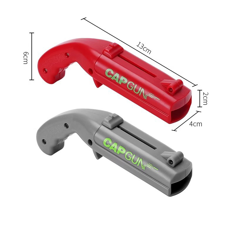 2-Pack grey and red Fun Bottle Opener with Cap Ejection Mechanism – Compact — image 1