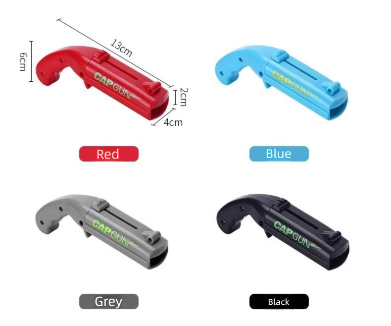 2-Pack grey and blue Fun Bottle Opener with Cap Ejection Mechanism – Compact view 5