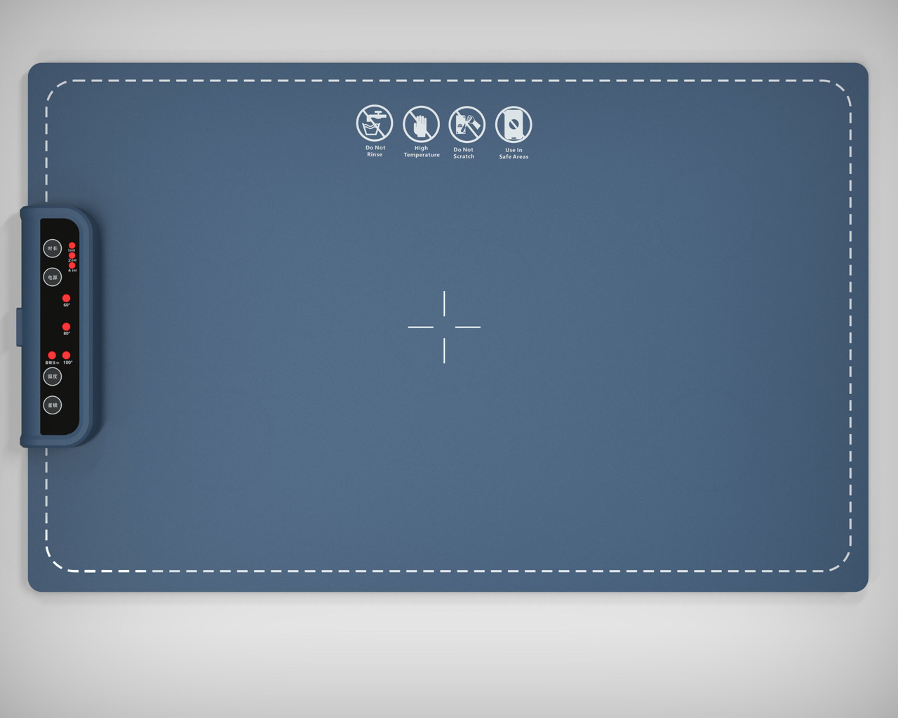 Blue 24-Inch Electric Warming Tray with 3-Temperature Settings – Graphene — image 1