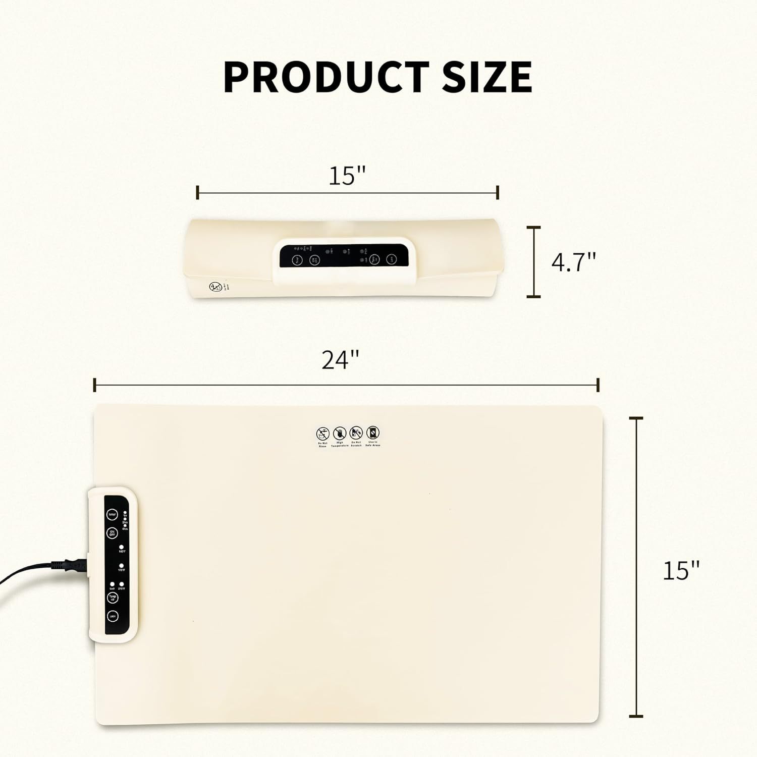 Blue 24-Inch Electric Warming Tray with 3-Temperature Settings – Graphene view 6