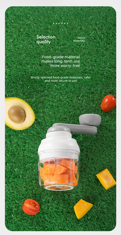 Manual Mini Garlic Chopper & Food Processor 250ml Portable Hand-Crank Mincer view 6