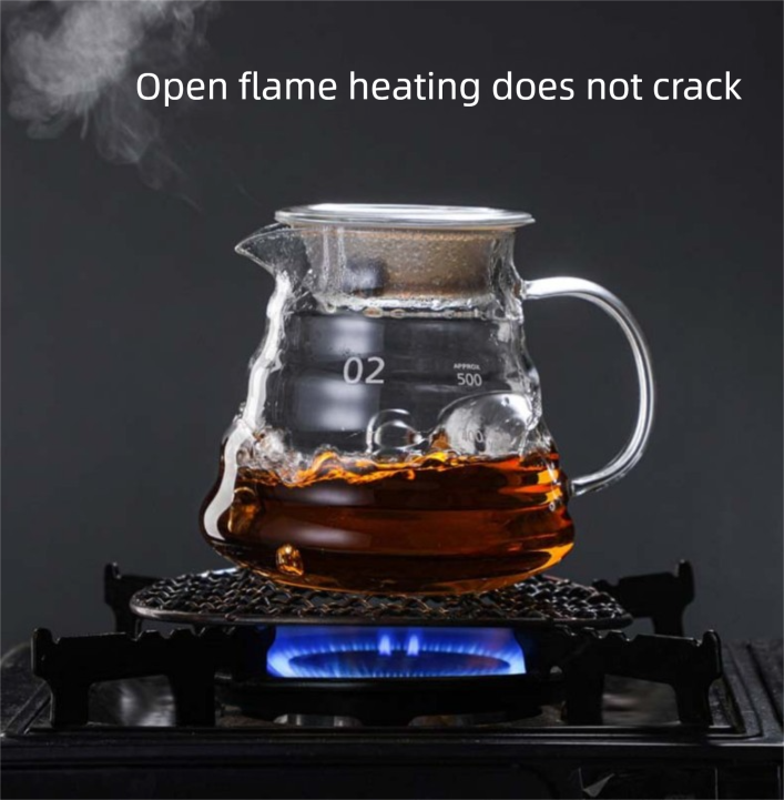 800ml Extra Large Glass Coffee Server - Heat Resistant "Cloud" Pour Over view 3