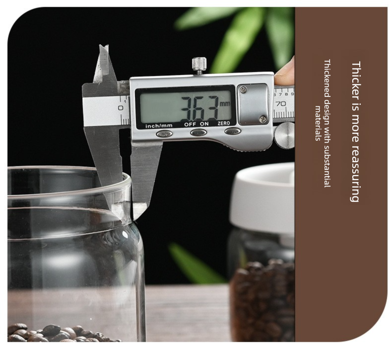 1200ml Large Vacuum Sealed Glass Canister - One-Press Airtight Food Storage view 9