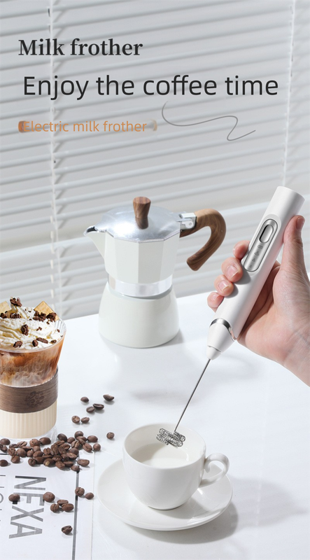 Rechargeable 3-in-1 Handheld Milk Frother Set - Electric Whisk with Egg Beater view 2