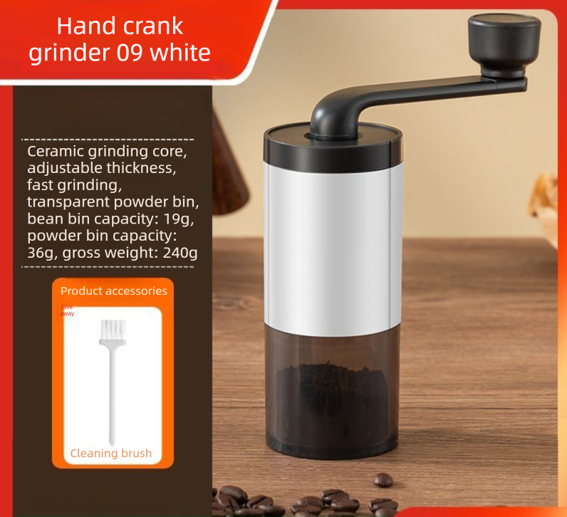 Manual Hand-Crank Coffee Grinder Precision Burr Mill with Adjustable Settings — image 1