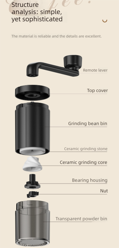MDJ-22 Manual Hand-Crank Coffee Grinder Precision Burr Mill with Adjustable view 9