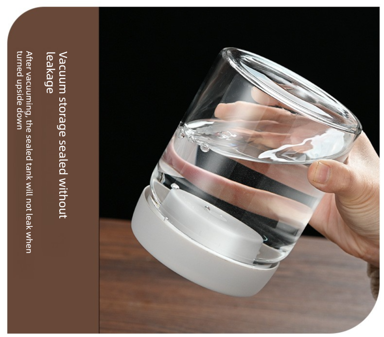 1200ml Large Vacuum Sealed Glass Canister - One-Press Airtight Food Storage view 8