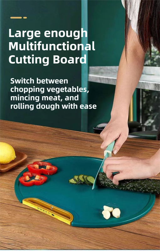 35X35CM Thickened Circular Standable Cutting Board - Food-Grade Double-Sided view 3