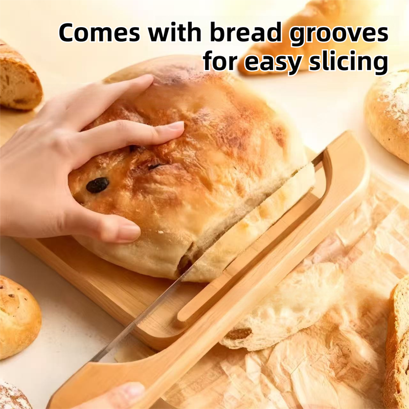 Portable Magnetic Bread Slicing Set: Serrated Toast Knife with Integrated view 3
