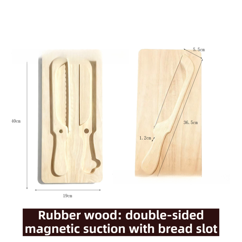 Portable Magnetic Bread Slicing Set: Serrated Toast Knife with Integrated view 5