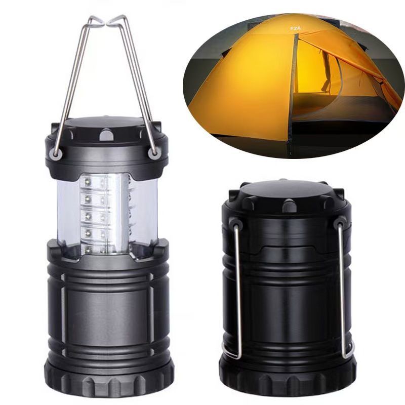 2-Pack 30LED Portable Handheld Collapsible Camping Lantern - Ultra-Bright 360° view 2