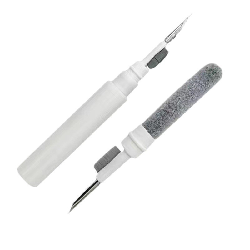 3-in-1 White Bluetooth Earbuds Cleaning Pen (2-Pack) - Soft Brush & Metal Tip view 3