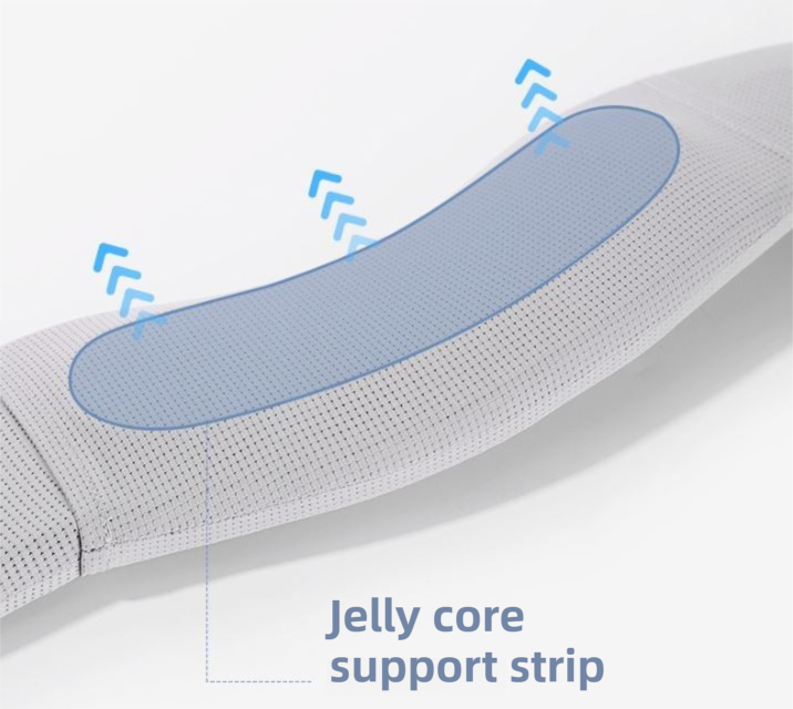 Light Green Adjustable Cooling Jelly Core Neck Brace with Washable Cover - 3D view 3