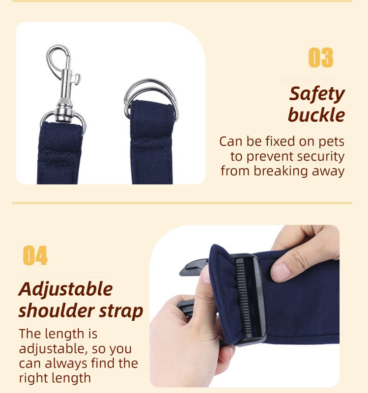 Dark Grey Lightweight Breathable Pet Crossbody Bag with Adjustable Padded view 4