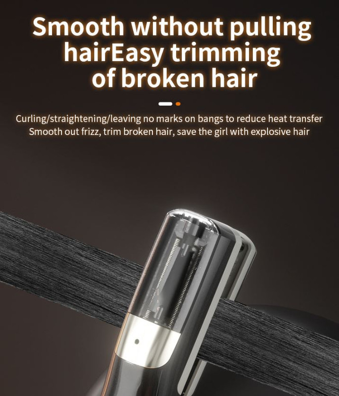 Black Cordless Automatic Split End Hair Trimmer - High-Speed Double-Sided Blade view 5
