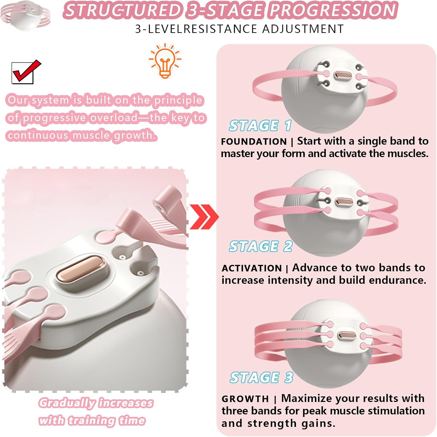 Purple 3-Level Resistance Pelvic Floor & Inner Thigh Trainer - Multi-Function view 3