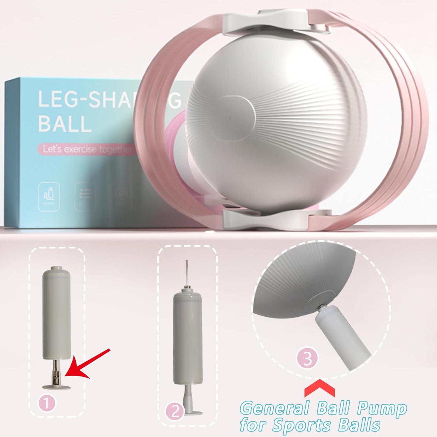 Pink 3-Level Resistance Pelvic Floor & Inner Thigh Trainer - Multi-Function view 7
