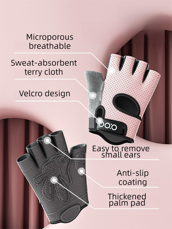 Black Heavy-Duty Unisex Gym Training Gloves with Integrated Wrist Support view 2