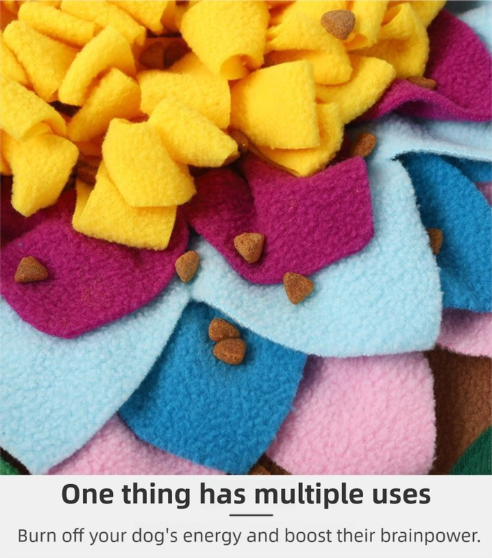 Blue 48x48CM Durable Felt Cloth Pet Puzzle Sniffing Mat - Mental Stimulation & view 3
