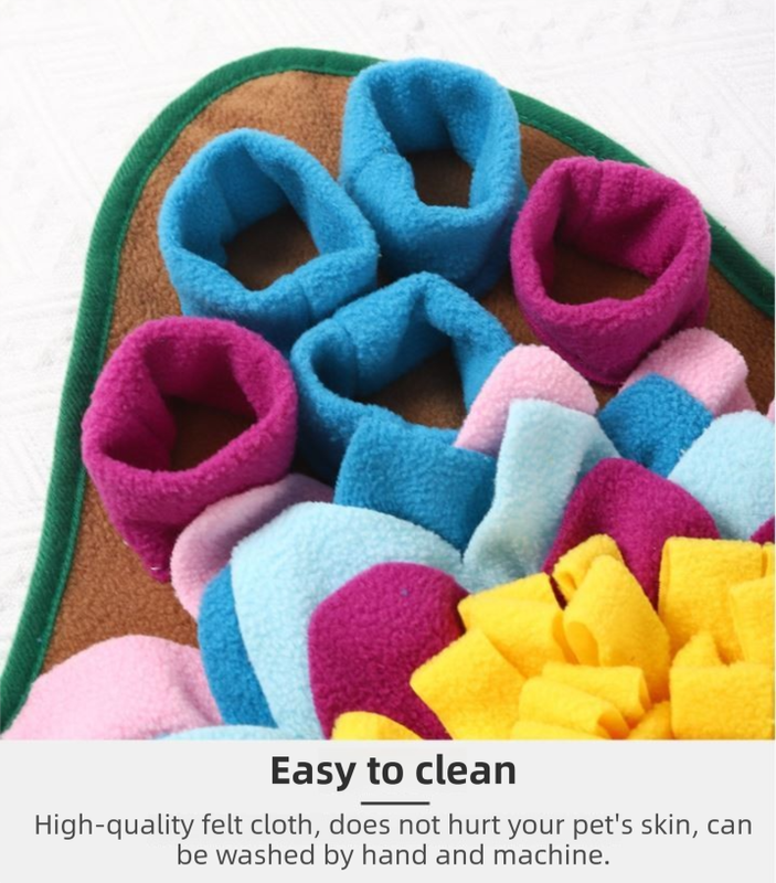 Blue 48x48CM Durable Felt Cloth Pet Puzzle Sniffing Mat - Mental Stimulation & view 4