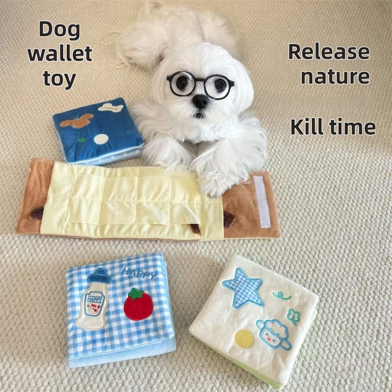 Soft Plush Interactive Sniffing Wallet with Hidden Treat Pockets (Style 4) view 4