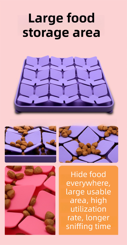 Black Food-Grade Silicone Pet Lick Mat for Perfect Distraction - 3D Textured view 4