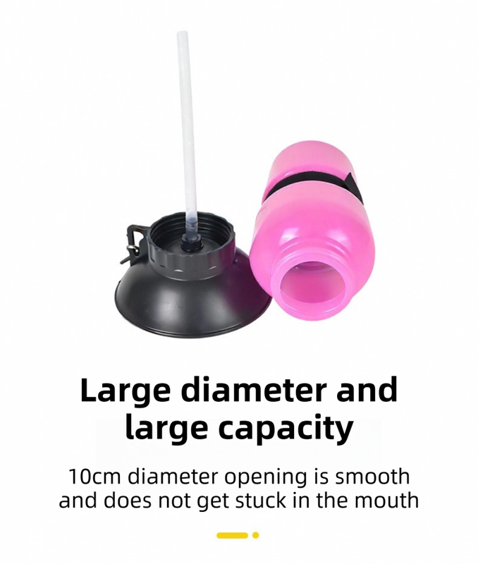 Pink 500ML Portable Pet Dog Water Bottle with 10cm Wide Bowl - Leakproof view 4