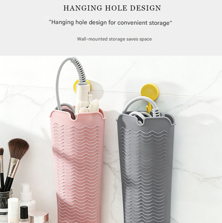 Pink 2-in-1 Silicone Wave Anti-Scalding Mat & Pouch for Hair Tools (2-Pack) view 3