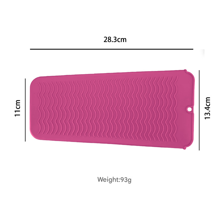 Black 2-in-1 Silicone Wave Anti-Scalding Mat & Pouch for Hair Tools (2-Pack) view 5