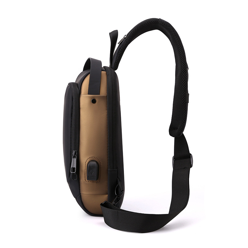 Black-Gold High Capacity Anti-Theft Tactical Chest Bag - Waterproof view 3