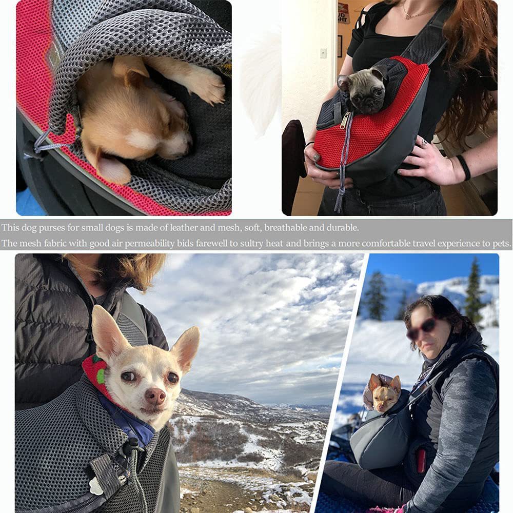 Green Hands-Free Pet Chest Carrier - Breathable Mesh Crossbody Bag for Dogs & view 2