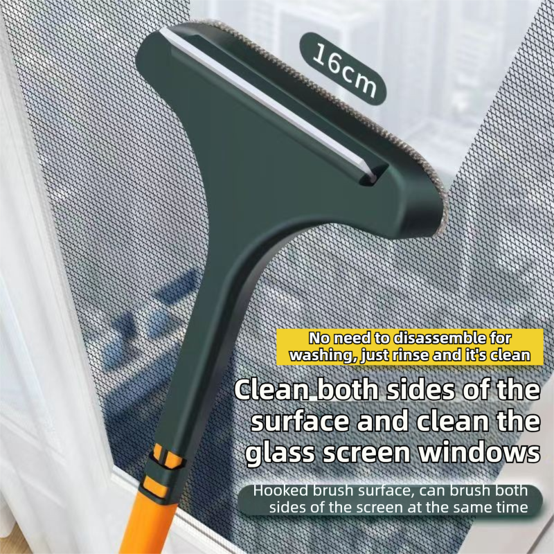 2-Pack 2-in-1 Professional Window Screen Brush & Glass Cleaner - Detachable view 2