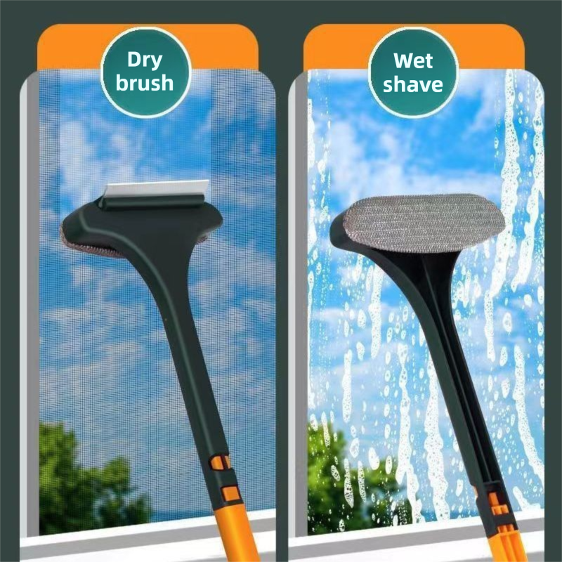 2-Pack 2-in-1 Professional Window Screen Brush & Glass Cleaner - Detachable view 3