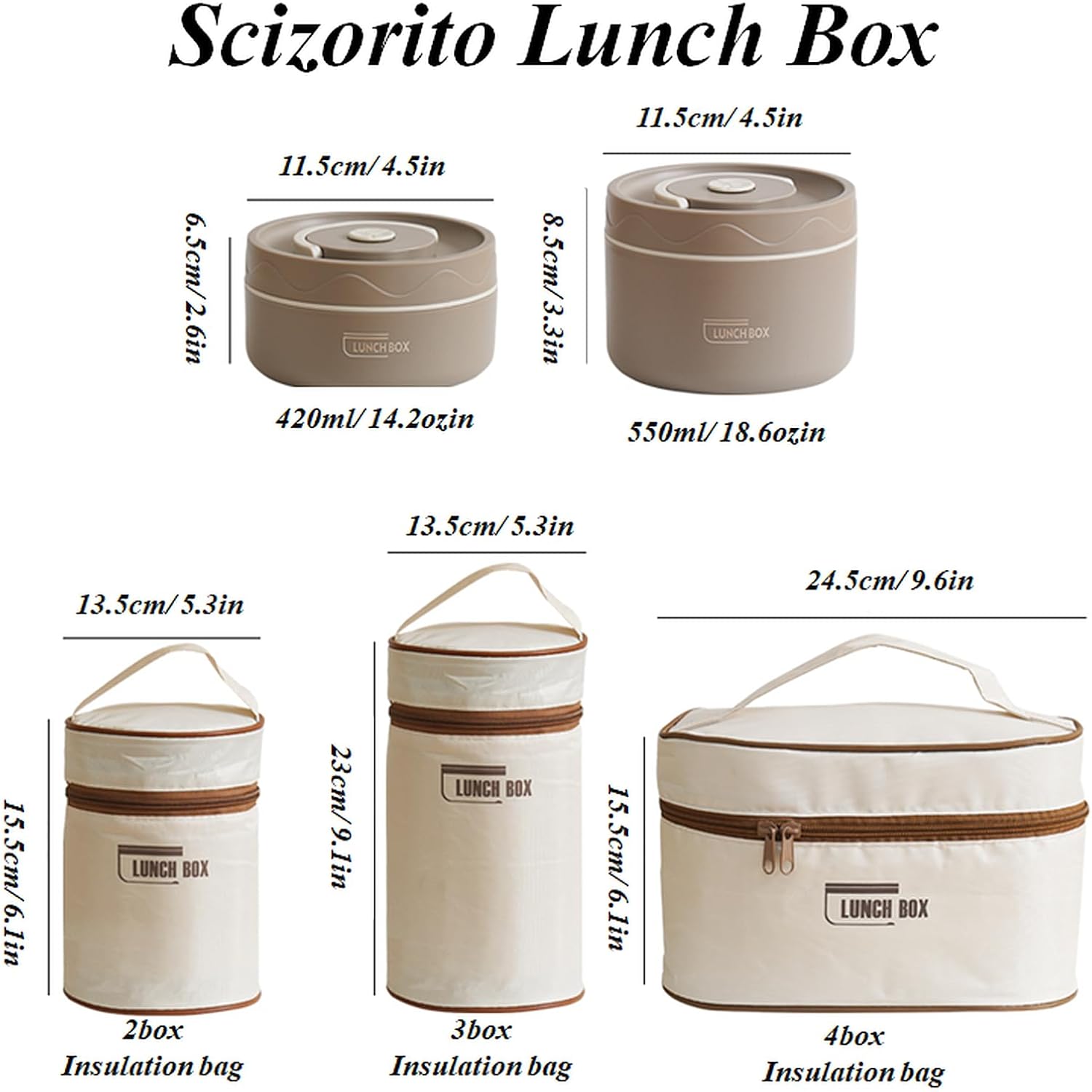 4-Pack Blue 304 Stainless Steel Microwave-Safe Lunch Box Set - Stackable view 5