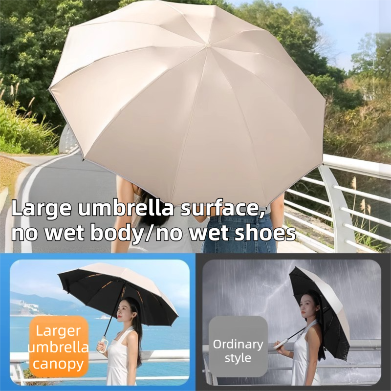 Green Heavy Duty Fully Automatic Carabiner Umbrella with Integrated Hook view 4