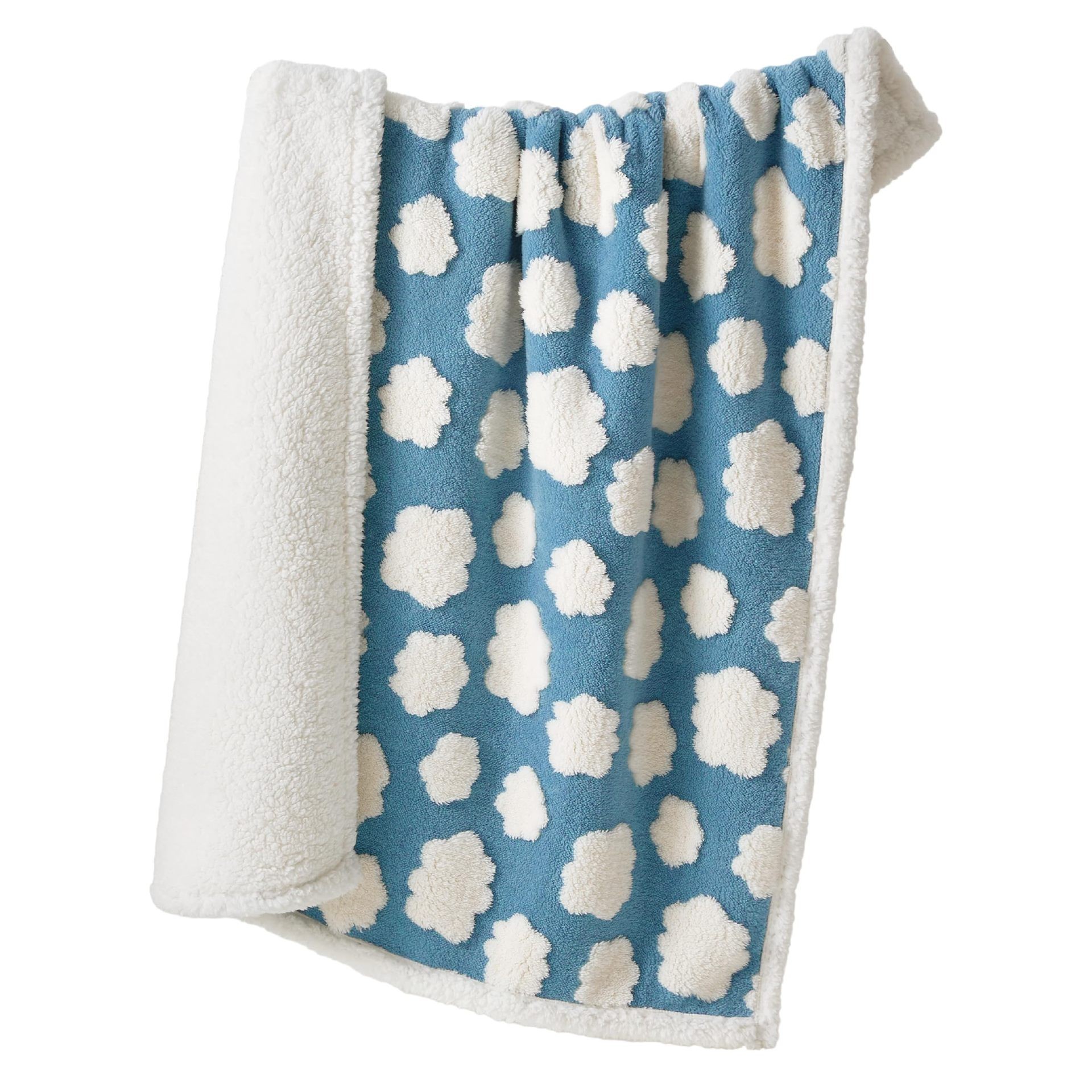 100 x 130 CM Waterproof Soft Sherpa Fleece Pet Blanket (Blue Sky & Clouds) view 2