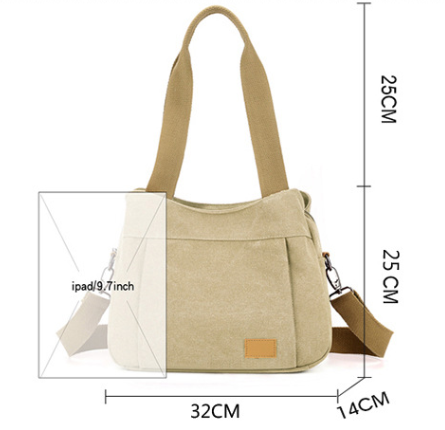 Purple Multi-functional Large Capacity Canvas Tote Bag - Versatile 3-Way view 2