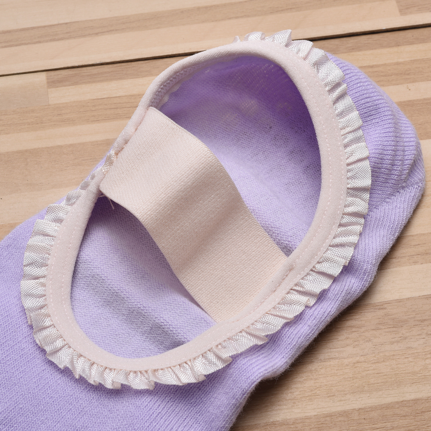 Beige 2pcs Women's 5-Finger Ballet Style Yoga Socks - Non-Slip Grip Pilates & view 2