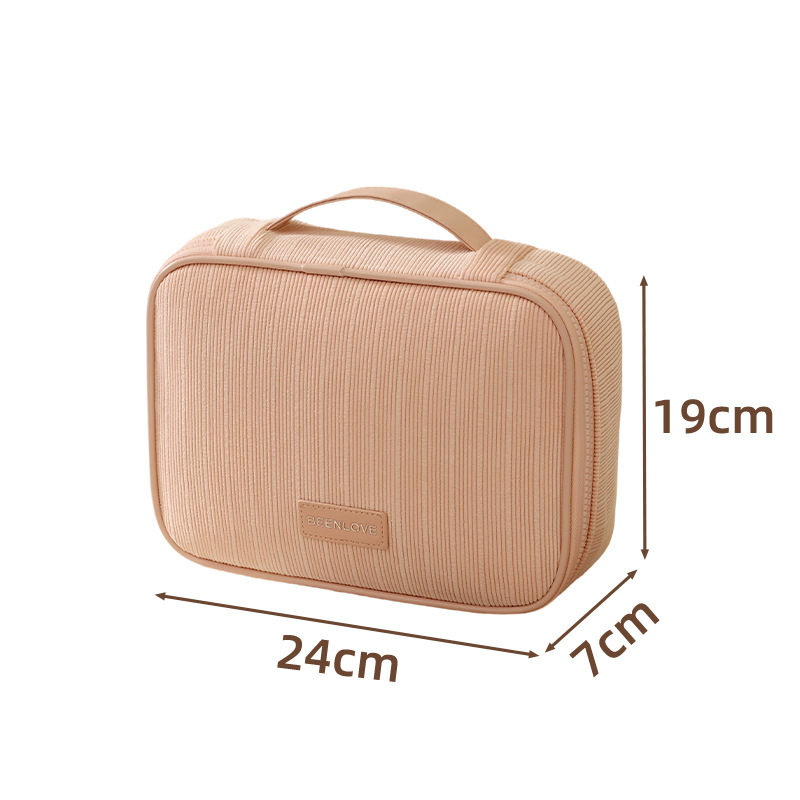 Pink Professional Large Capacity Travel Makeup Bag - Multifunctional Cosmetic