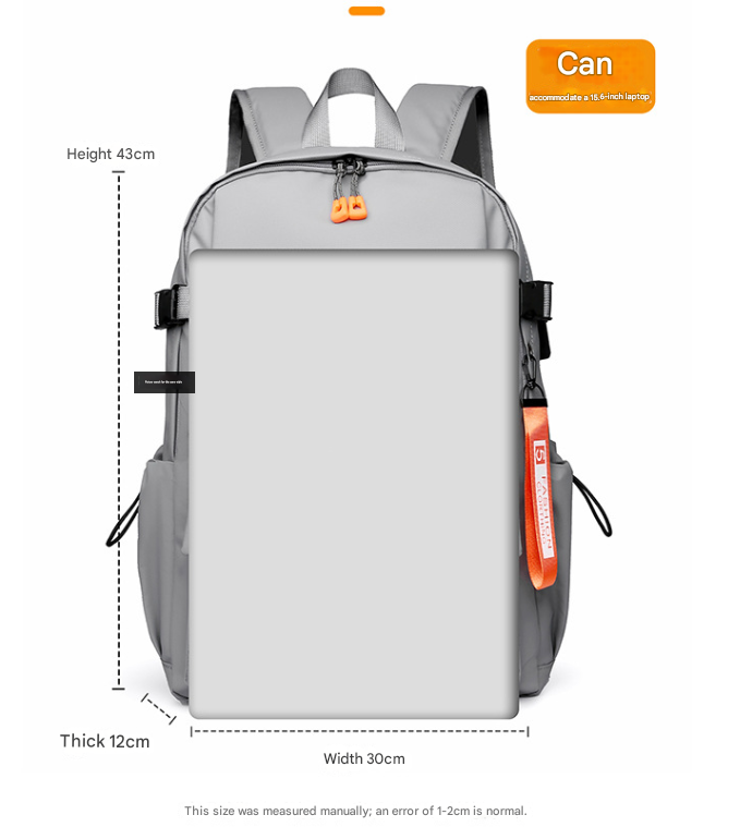 Grey Professional Business and Travel Backpack view 2
