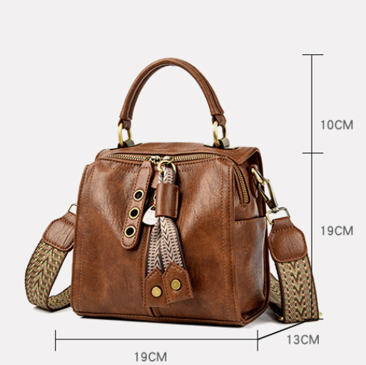 Green Vintage Look PU Leather Box Bag view 2