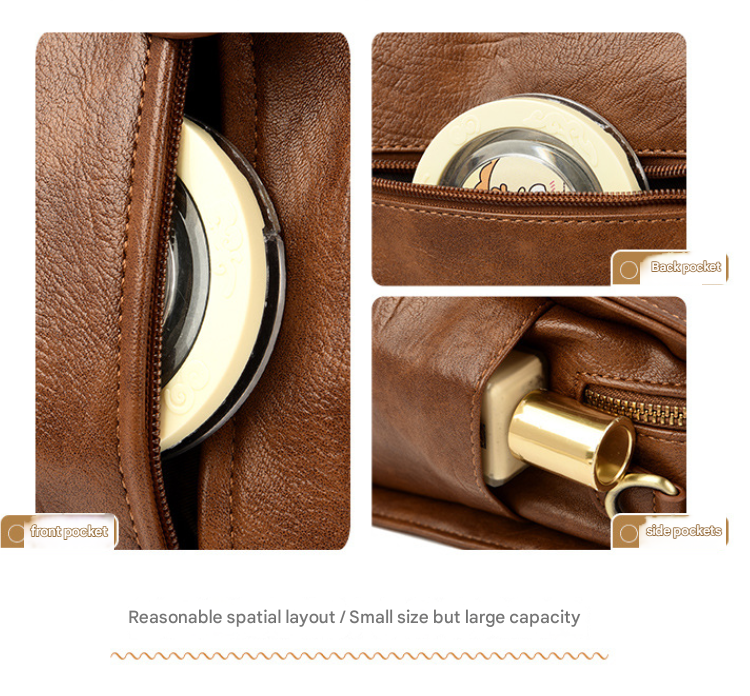 Green Vintage Look PU Leather Box Bag view 3