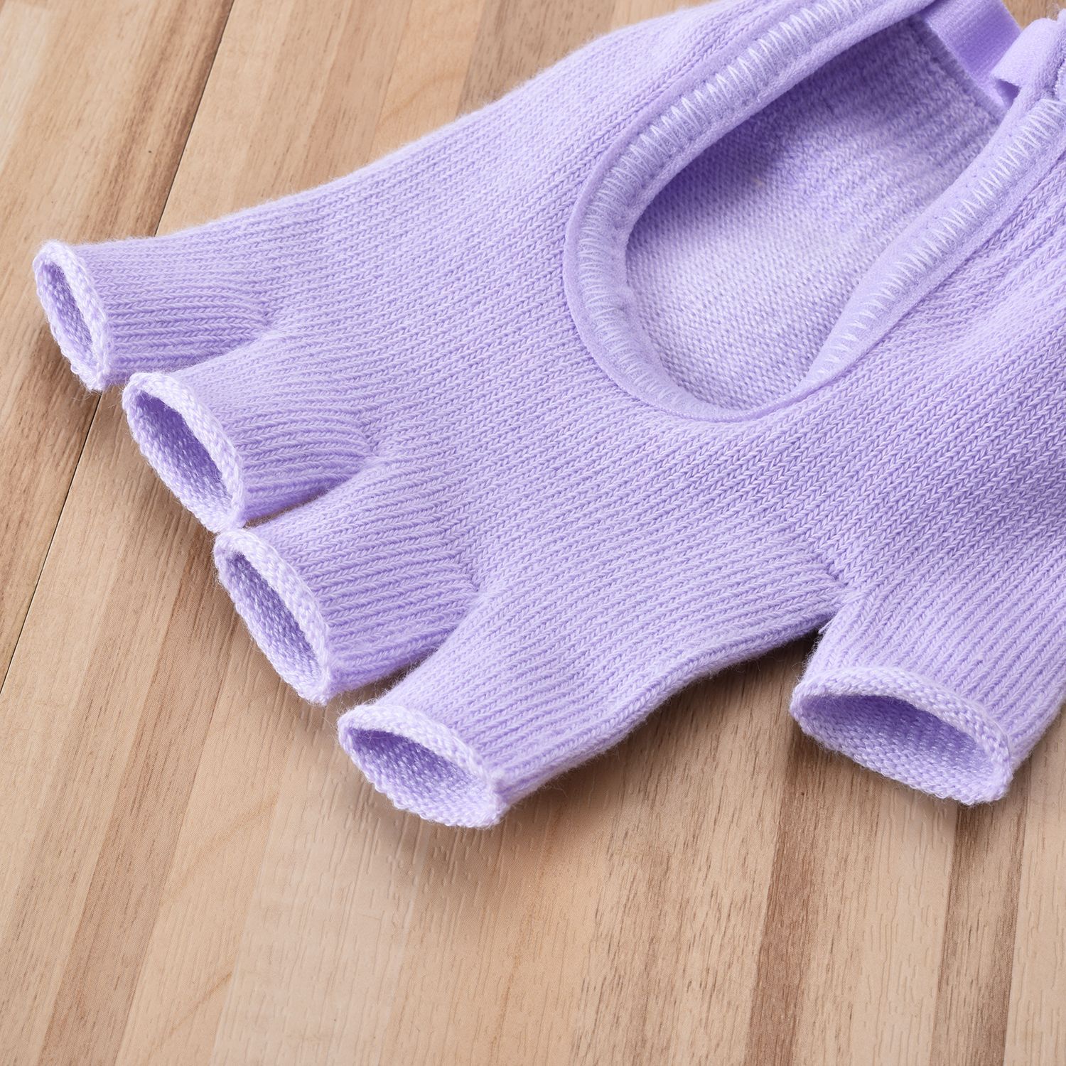 Dark Blue 2-Pack Women's Non-Slip Yoga Gloves - Open Back Half Finger Cotton view 3