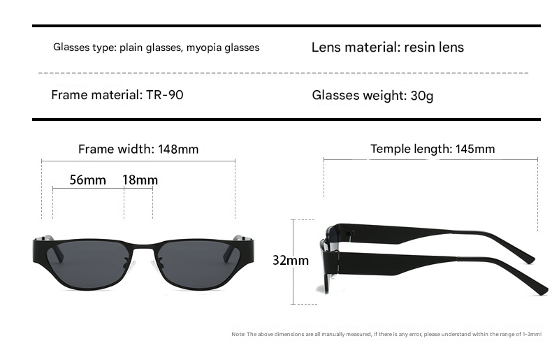 Silver Frame Blue Sheet Retro Cat-Eye Metal Sunglasses for Women - UV view 2