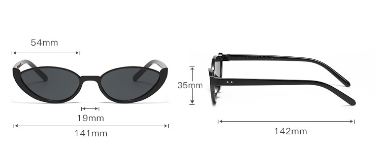 Light tea-coloured Frame With Blue Flakes 2PCS Fashionable Cat-Eye Sunglasses view 2